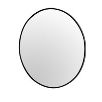 Okrúhle zrkadlo LOFT 70 cm - s tenkým čiernym rámom