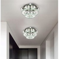 Stropné LED krištáľové svietidlo PLATON double circle - 24W