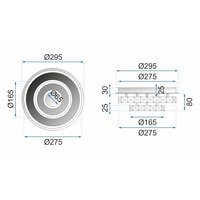 Stropné LED krištáľové svietidlo PLATON double circle - 24W