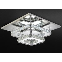 Stropné LED krištáľové svietidlo PLATON double square - 24W