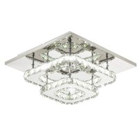 Stropné LED krištáľové svietidlo PLATON double square - 24W