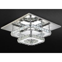 Stropné LED krištáľové svietidlo PLATON double square - 24W