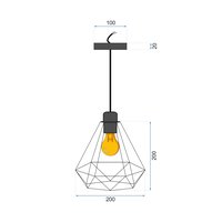 Stropné svietidlo DIAMONDS - čierne