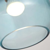Stropné svietidlo VASE - kov / sklo - modré