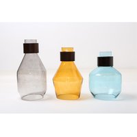 Stropné svietidlo VASE - kov / sklo - modré