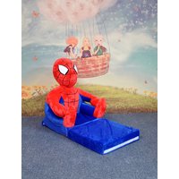 Detské plyšové rozkladacie kresielko RED MASK - červené