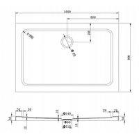 Sprchová vanička maxmax MEXEN SLIM 90x100 cm - čierna, 40709010