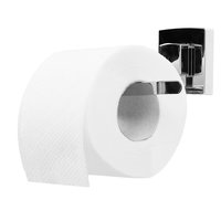 Držiak toaletného papiera - kovový - chrómový - s vákuovým uchytením