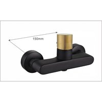 Sprchová nástenná batéria ROYO ONE - čierna / zlatá