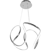 Stropné LED svietidlo TWISTS 60W - strieborné + ovládač