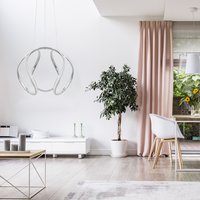 Stropné LED svietidlo TWISTS 60W - strieborné + ovládač