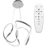Stropné LED svietidlo TWISTS 60W - strieborné + ovládač