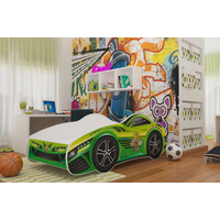 Detská posteľ auto ANDREW 140x70 cm - zelená (6)