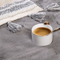 Okrúhly koberec RABBIT - 100 cm - tmavo šedý - imitácia králičie kožušiny