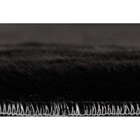 Kusový koberec RABBIT DELUXE - čierny - imitácia králičej kožušiny