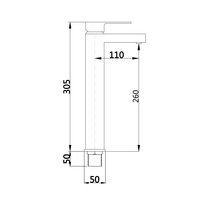 Umývadlová batéria MEXEN CUBE - chrómová - vysoká, 72910-00