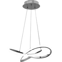 Stropné LED svietidlo RING 40W - strieborné + ovládač - 45x45 cm