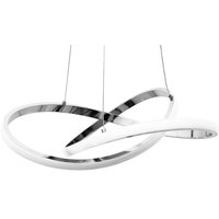 Stropné LED svietidlo RING 40W - strieborné + ovládač - 45x45 cm