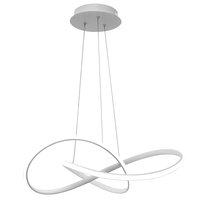 Stropné LED svietidlo RING 50W - biele + ovládač - 52x52 cm