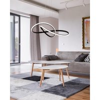 Stropné LED svietidlo RING 50W - čierne + ovládač - 52x52 cm