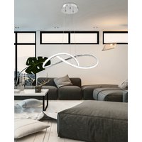 Stropné LED svietidlo RING 50W - strieborné + ovládač - 52x52 cm