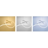 Stropné LED svietidlo RING 50W - strieborné + ovládač - 52x52 cm