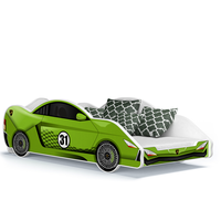 Detská posteľ auto JONATHAN 180x90 cm - zelená (12)
