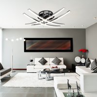 Stropné LED svietidlo 4 LINES 60W - strieborné