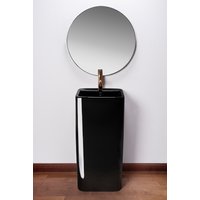 Keramické voľne stojace umývadlo MAXMAX Rea MIA - čierne lesklé