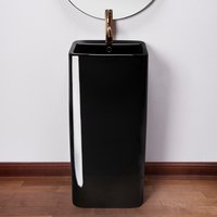 Keramické voľne stojace umývadlo MAXMAX Rea MIA - čierne lesklé