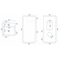 Keramické voľne stojace umývadlo MAXMAX Rea MIA - čierne lesklé