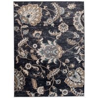Kusový koberec DUBAI flower - tmavo šedý