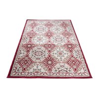 Kusový koberec DUBAI sari - červený / béžový