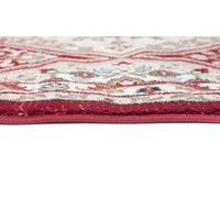 Kusový koberec DUBAI sari - červený / béžový