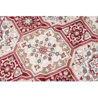 Kusový koberec DUBAI sari - červený / béžový