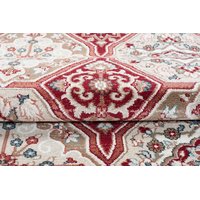 Kusový koberec DUBAI sari - červený / béžový