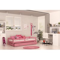 Detská posteľ so zásuvkou HUGO V - 160x80 cm - ružová