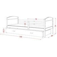 Detská posteľ so zásuvkou MATTEO - 160x80 cm - modro-biela