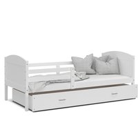 Detská posteľ so zásuvkou MATTEO - 160x80 cm - biela