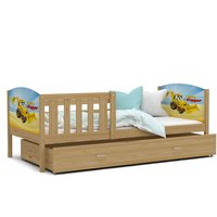Detská posteľ so zásuvkou TAMI R - 200x90 cm - BAGR - borovica
