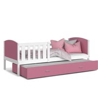 Detská posteľ s prístelkou TAMI R2 - 200x90 cm - ružovo-biela