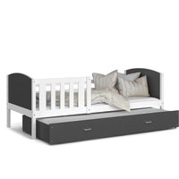 Detská posteľ s prístelkou TAMI R2 - 190x80 cm - šedo-biela