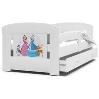 Detská posteľ so zásuvkou PHILIP - 160x80 cm - biela / Frozen