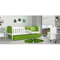 Detská posteľ so zásuvkou TAMI R - 200x90 cm - zeleno-biela