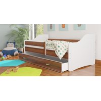 Detská posteľ so zásuvkou SWEET - 160x80 cm - havana-biela