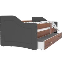 Detská posteľ so zásuvkou SWEET - 180x80 cm - havana-šedá