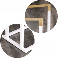 Stojan na uteráky - 2 ramenný - biely s bambusom