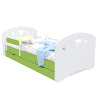 Detská posteľ so zásuvkou 140x70 cm s výrezom HVIEZDIČKY + matrac ZADARMO!