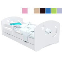 Detská posteľ so zásuvkou 140x70 cm s výrezom NOČNÝ OBLOHA + matrace ZADARMO!