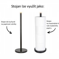 Stojan na toaletný papier - čierny